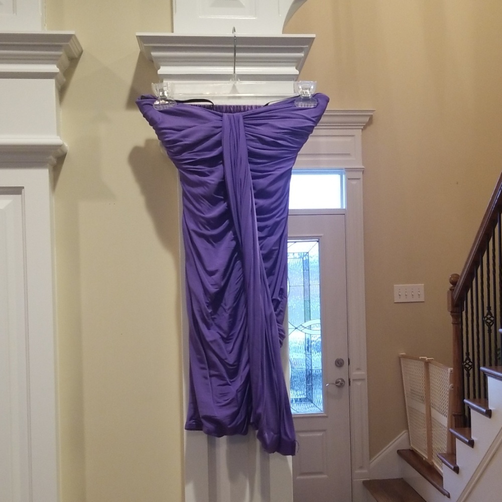 Bebe Purple Strapless Dress Size XS